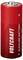 Rote Alkali-Batterie 'VOLTCRAFT', Typ N Lady LR1, 1,5 V, mit Plus- und Minuspolen gut sichtbar.