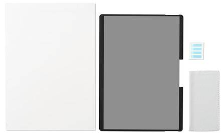 Schutzfolie-Set für Tablet: Enthält Schutzfolie, Reinigungstuch und Werkzeug zur Blasenentfernung. Ideal für Bildschirm-Schutz.