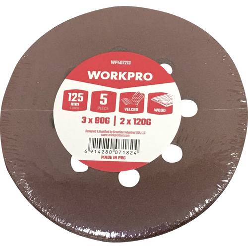 WorkPro WP407213 Schleifpapier für Schleifteller (Ø) 125 mm 5 St.