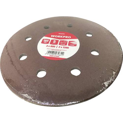 Thumbnail - WorkPro WP407215 Schleifpapier für Schleifteller (Ø) 180 mm 5 St.