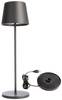Deko Light 620201 Canis LED-Akku-Tischlampe 3.5 W Warmweiß Grau