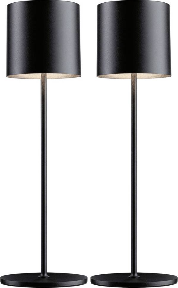 Paulmann 4064161334752 Tuni LED-Akku-Tischlampe  2.8 W Warmweiß  Schwarz (matt)