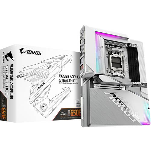 Thumbnail - Gigabyte B650E A STEALTH ICE Mainboard Sockel (PC) AMD® AM5 Formfaktor (Details) ATX Mainboard-Chipsatz AMD® B650