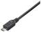 Schwarzes Mikro-USB-Kabel mit Steckverbinder, geeignet zum Aufladen und Datenübertragung.