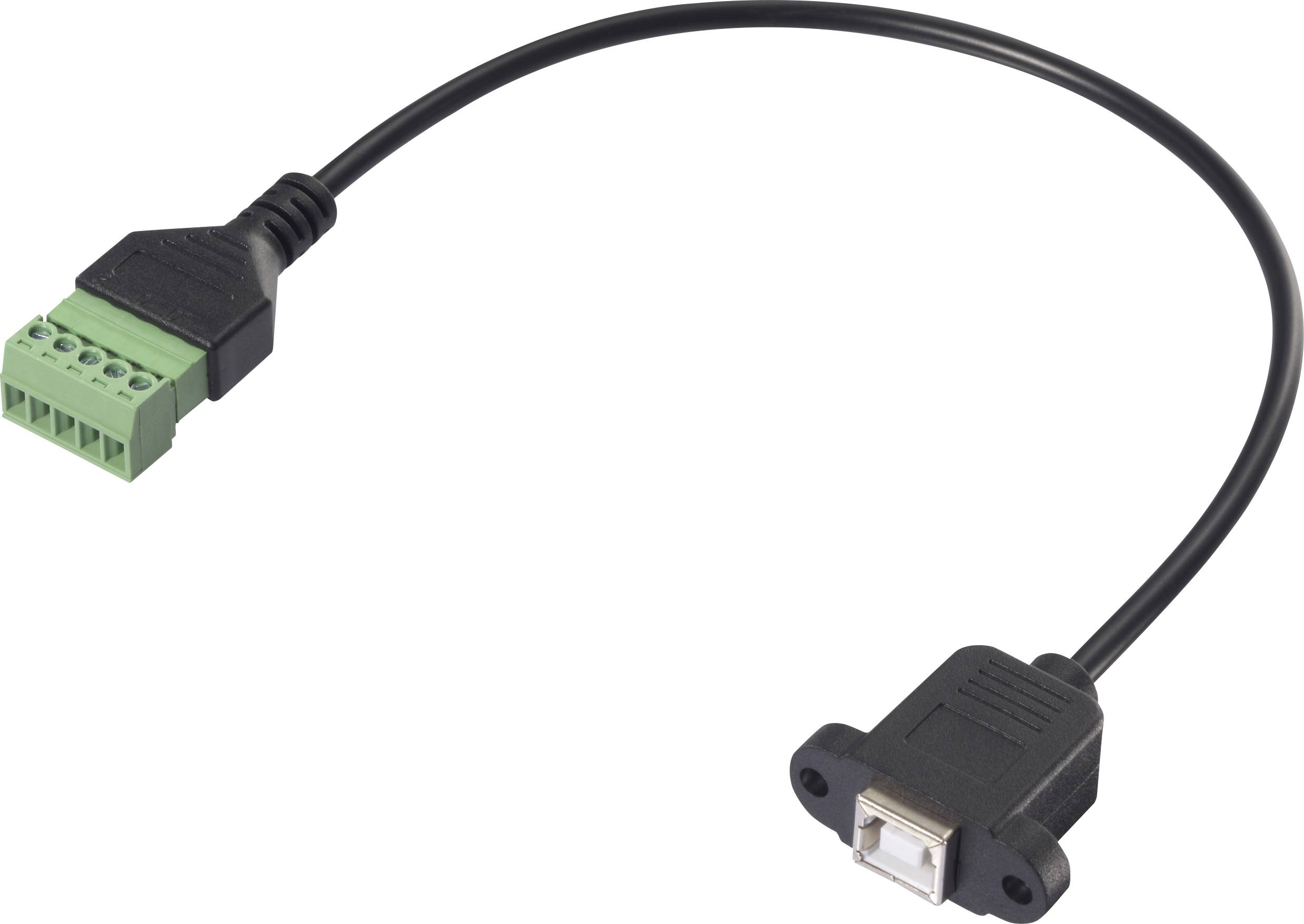 Renkforce USB 2.0 Câble adaptateur [1x USB 2.0 type B femelle - 1x Raccordement par serrage] RF-6443972 30 cm gaine en