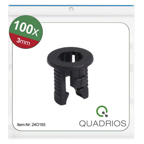 Quadrios 24O193 24O193 LED-Fassung Kunststoff Passend für (LEDs) LED 3 mm
