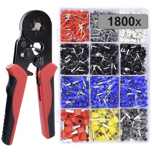 TRU COMPONENTS TC-12888376 Aderendhülsen-Sortiment 0.5 mm², 0.75 mm², 1 mm², 1.5 mm², 2.5 mm², 4 mm², 6 mm², 10 mm² Teil...