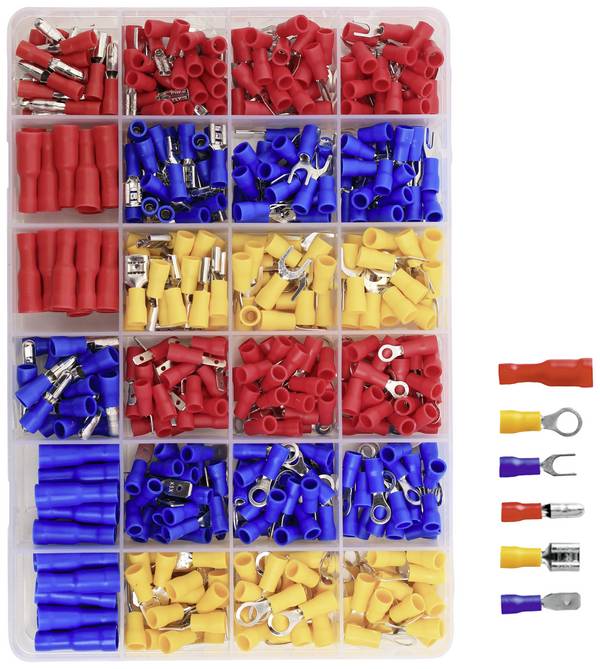 TRU COMPONENTS TC-12888380 Quetschverbinder-Sortiment 0.5 mm² 2.5 mm²  500 St.