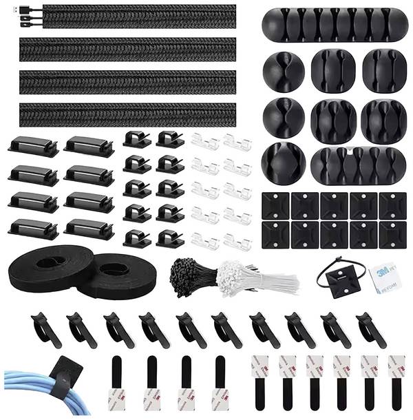 TRU COMPONENTS T23CA007 Kabelhalter-Sortimentsbox TC-12888384 Bündel-Ø-Bereich 1 bis 40 mm Schwarz 1 Set