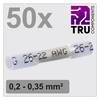 TRU COMPONENTS TC-12888396 Stoßverbinder mit Schrumpfschlauch 0.2 mm² 0.35 mm² Vollisoliert Weiß 50 St.