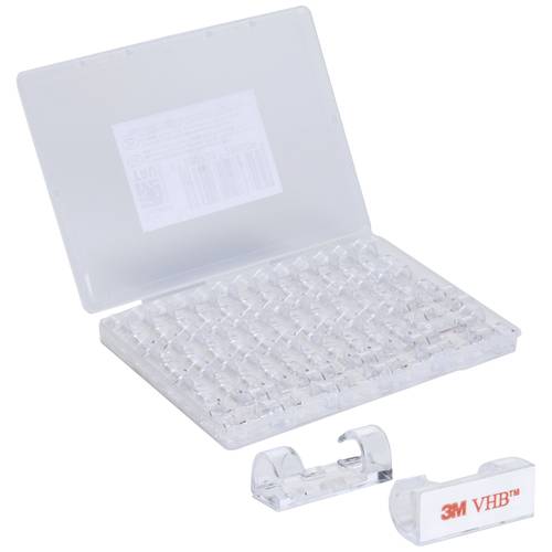 TRU COMPONENTS T24CA076 Kabelhalter selbstklebend TC-12888576 Bündel-Ø-Bereich 5 bis 9 mm Transparent 50 St.