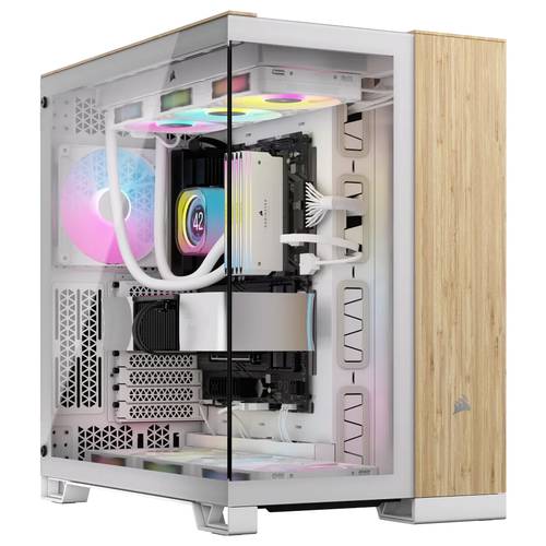 Corsair CC-9011284-WW Midi-Tower PC-Gehäuse Bambus, Weiß
