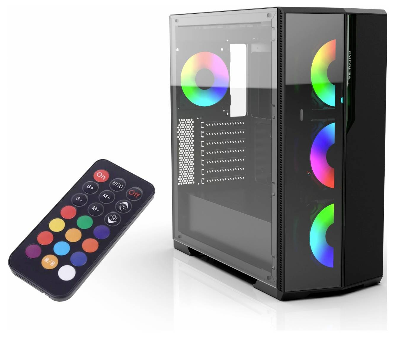 INCA EMG-17XN Midi-Tower PC-Gehäuse Schwarz