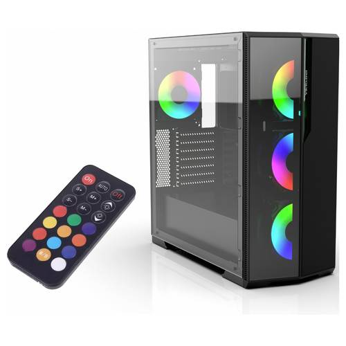 INCA EMG-17XN Midi-Tower PC-Gehäuse Schwarz