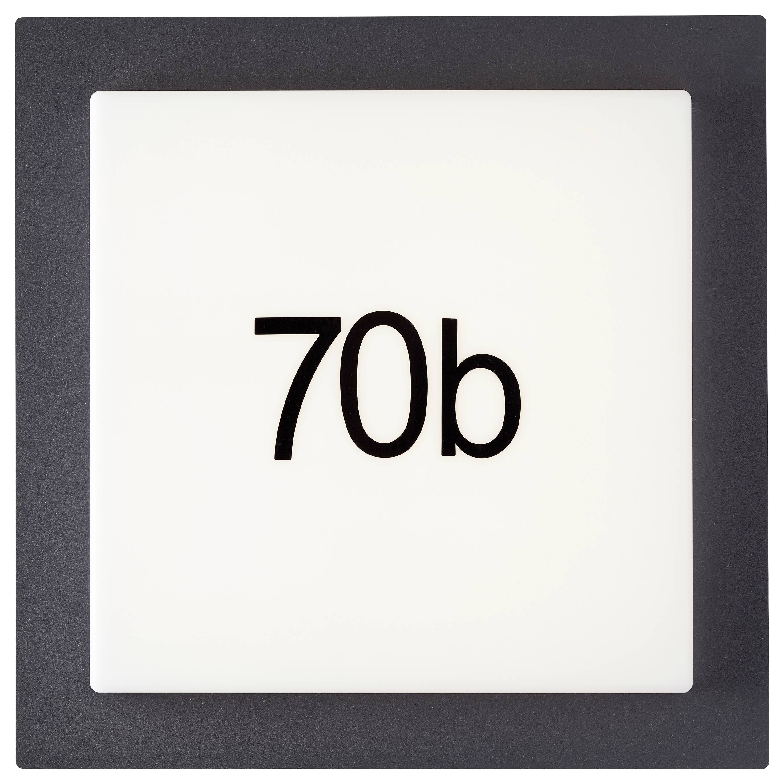 Türschild mit der Aufschrift '70b'.