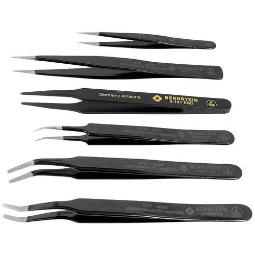 Thumbnail - Bernstein Tools for Electronics 5-060-AES ESD, Universal Pinzetten-Set 6teilig