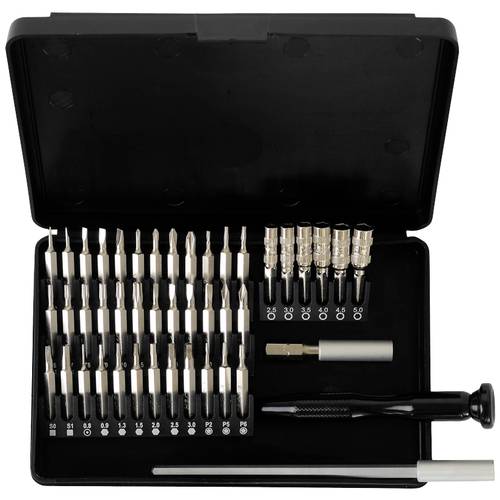 Bernstein Tools for Electronics 6-350 Bit-Box 45teilig Schlitz, Kreuzschlitz Phillips, T-Profil, Sechskant, Pentalobe, S...