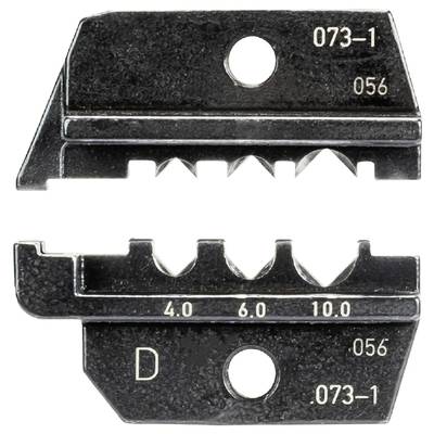Zwei Metallklingen mit Zähnen und Nummern '073-1' und '056', darunter Maßeinheiten '4.0', '6.0', '10.0'.