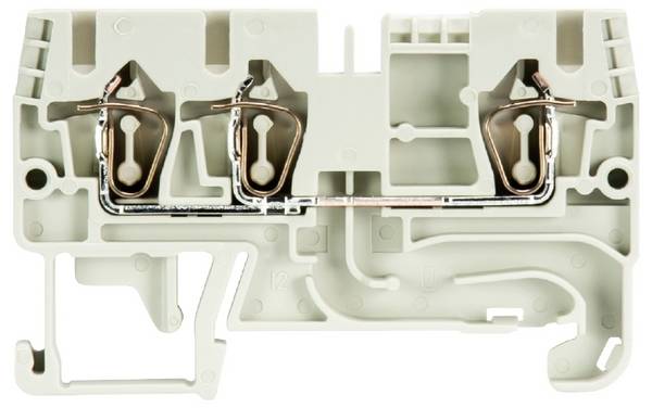 Wieland Electric 56.703.5055.0 Duo-Durchgangsklemme Federzuganschluss Grau 100 St.