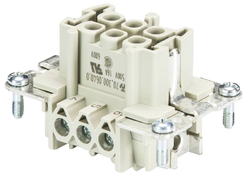 Wieland Electric 70.302.0640.0 Buchseneinsatz Gesamtpolzahl 6 10 St.