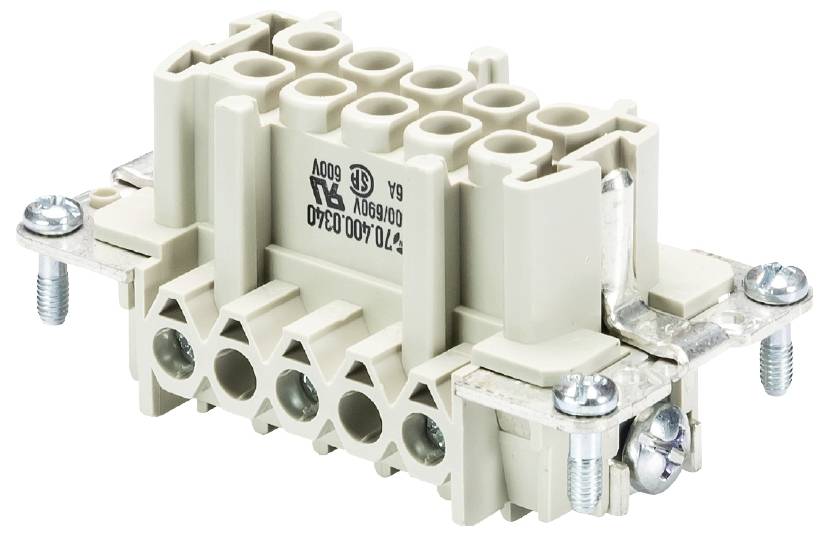 Wieland Electric 70.400.0340.0 Buchseneinsatz Gesamtpolzahl 3 10 St.