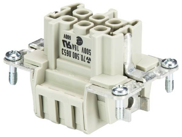 Wieland Electric 70.500.0653.0 Buchseneinsatz Gesamtpolzahl 6 10 St.