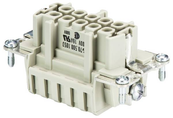 Wieland Electric 70.500.1053.0 Buchseneinsatz Gesamtpolzahl 10 10 St.