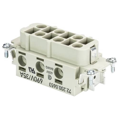 Wieland Electric 72.200.0653.0 Buchseneinsatz Gesamtpolzahl 6 10 St.