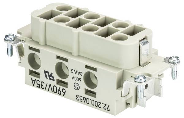 Wieland Electric 72.200.0653.0 Buchseneinsatz Gesamtpolzahl 6 10 St.
