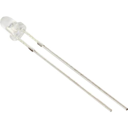TRU COMPONENTS LED bedrahtet Kaltweiß Halbrund 3 mm 70000 mcd 15 °