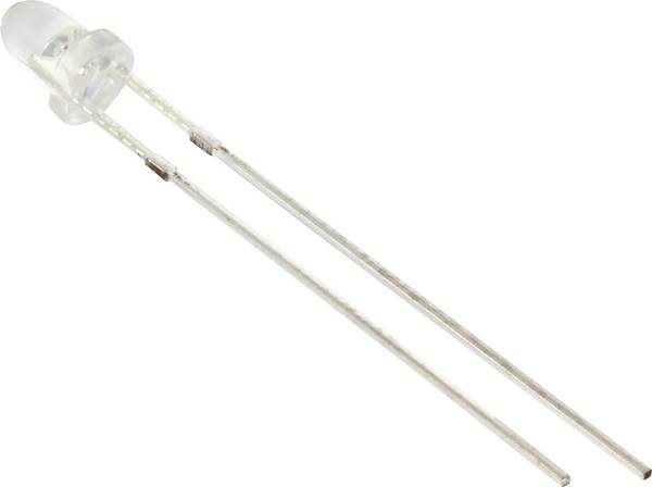 TRU COMPONENTS LED bedrahtet Kaltweiß Halbrund 3 mm 70000 mcd 15 °