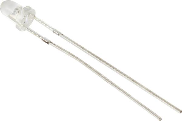 TRU COMPONENTS LED bedrahtet Warmweiß Halbrund 3 mm 70000 mcd 15 °