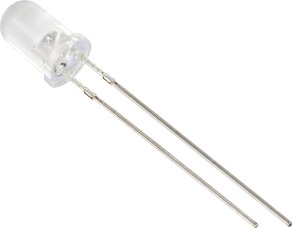 TRU COMPONENTS LED bedrahtet Kaltweiß Rund 5 mm 70000 mcd 15 °