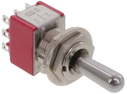 C & K Switches 7303TZQE Toggle Switch 7000 Series 120 V/AC, 28 V/DC 5 A 3 x Ein/Aus/Ein 1 St. Bulk-0