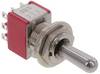 C & K Switches 7303TZQE Toggle Switch 7000 Series 120 V/AC, 28 V/DC 5 A 3 x Ein/Aus/Ein 1 St. Bulk