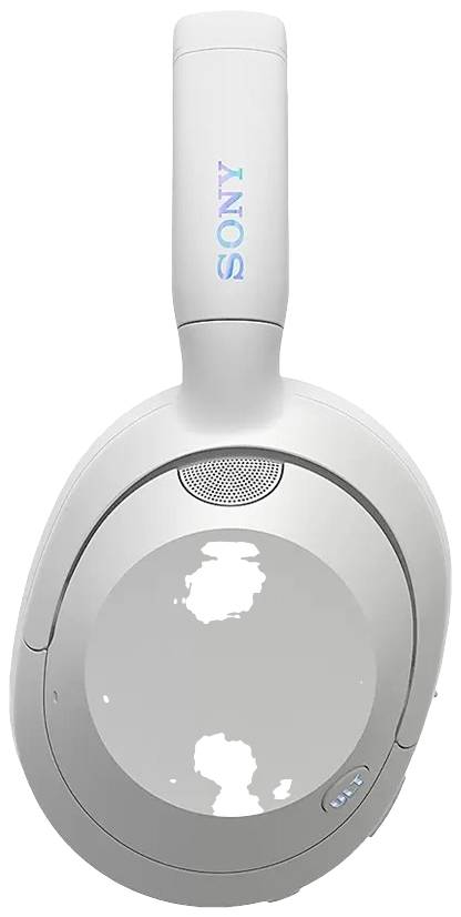 Kopfhörer in Weiß von oben, mit sichtbarem Kopfbügel und Ohrmuschel.