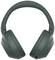 Dunkelgrüner Over-Ear-Kopfhörer mit polsterartigen Ohrmuscheln und gepolstertem Kopfband, geeignet für das Musikhören oder Telefonieren.