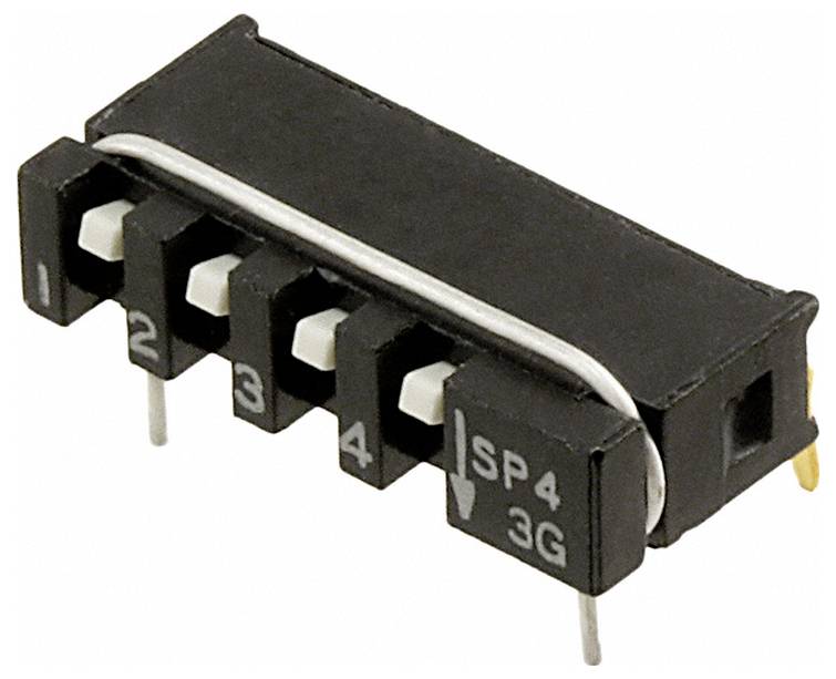 C & K Switches SPA04AB DIP Switch SP Series DIP-Schalter Polzahl 4 1 St. Tube