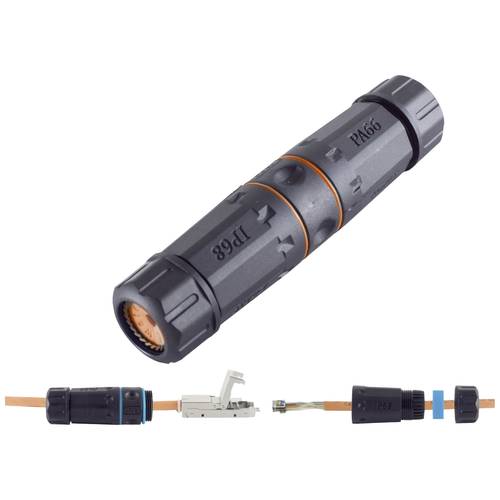 BKL Electronic 10121207 LSA Verbinder, CAT 6a, IP68, Outdoor Schwarz Inhalt: 1 St.