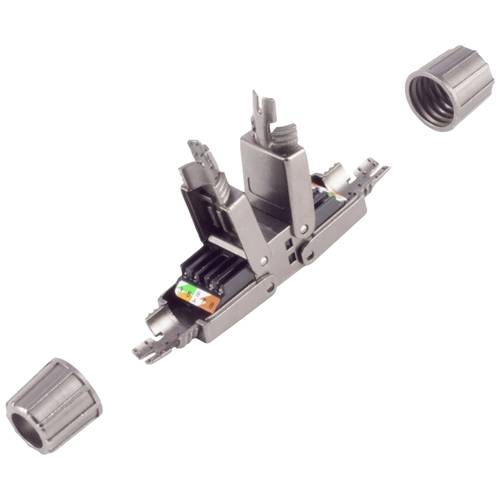 BKL Electronic 10121214 LSA Verbinder, werkzeuglos, quick, STP, Cat. 6A Schwarz Inhalt: 1 St.