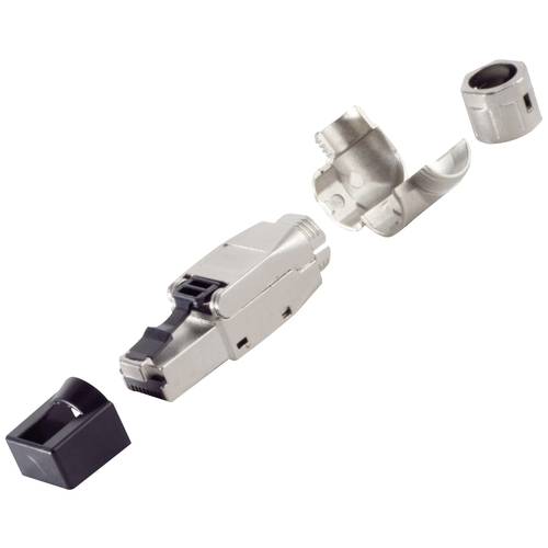 Thumbnail - BKL Electronic RJ-45 Stecker, werkzeuglos, Winkel, STP, Cat. 8.1 10121218 Silber 1 St.