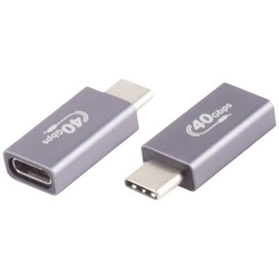 Zwei graue USB-C-Stecker mit der Aufschrift '40 Gbps', die schnelle Datenübertragungen ermöglichen.