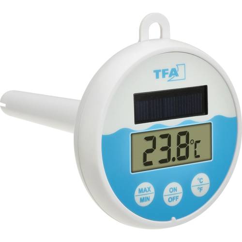 Thumbnail - TFA Dostmann Digitales Solar-Poolthermometer Poolthermometer Weiß, Türkis 30.1068.02