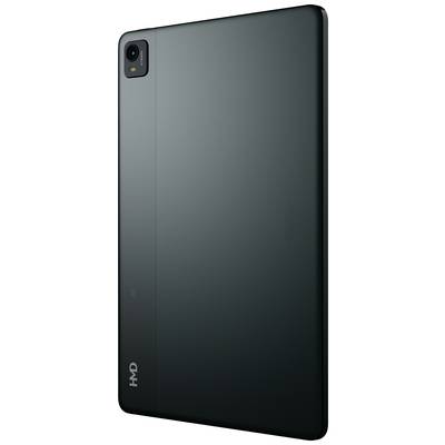 Tablet-Rückansicht mit Kamera in der linken oberen Ecke und glänzender schwarzer Oberfläche.
