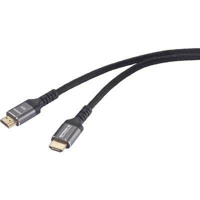 Zwei schwarze HDMI-Kabel nebeneinander, beide mit metallischen Steckern.