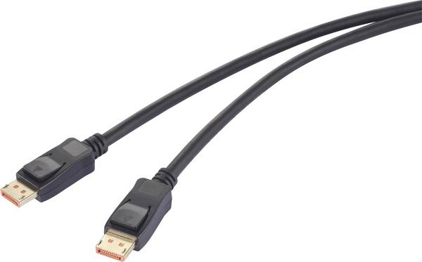 Renkforce DisplayPort Anschlusskabel DisplayPort Stecker 2.00 m Schwarz RF-6562820 8K UHD DisplayPort-Kabel