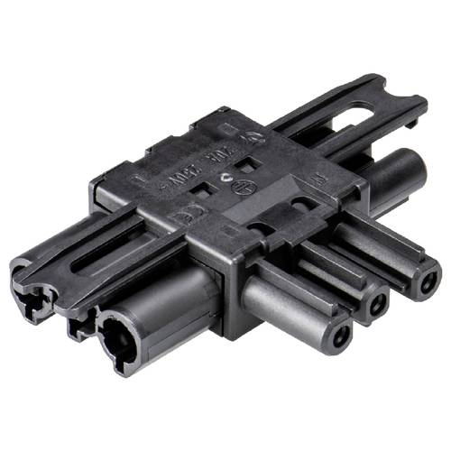 BACHMANN Verteilerblock WIELAND GST18 1xIn/2xOut, flach, schwarz