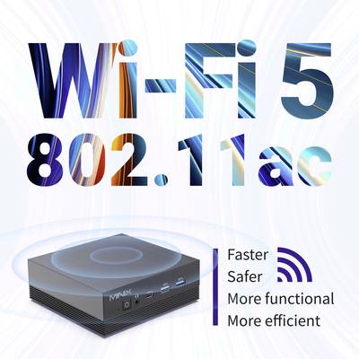 'MINIX Wi-Fi 5 802.11ac' verbessert die Geschwindigkeit, Sicherheit und Funktionalität eines Netzwerks.