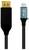 USB-Kabel mit USB-A- und USB-C-Stecker, schwarzes und blaues Design.