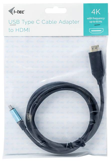 USB Typ-C-zu-HDMI-Kabeladapter in Originalverpackung, geeignet für 4K-Übertragung bis zu 60 Hz, Marke i-tec.